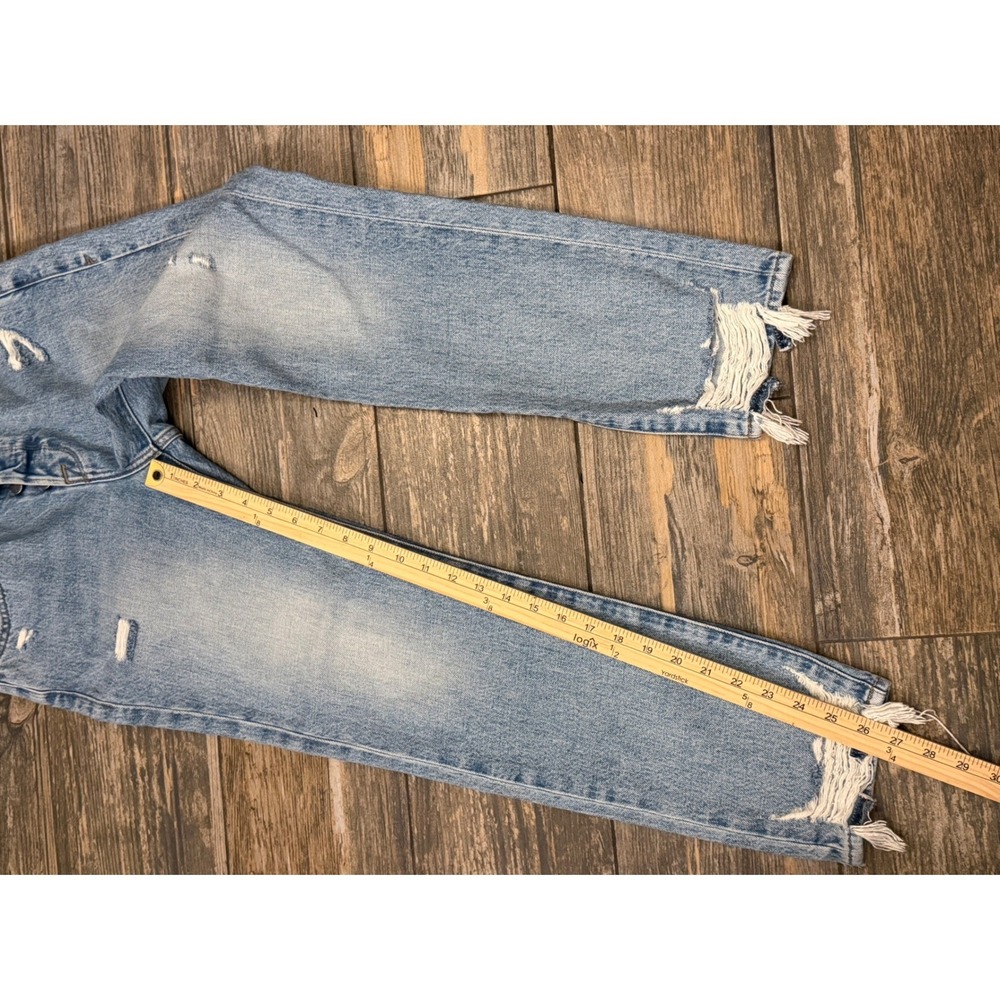 Frame Le Original High Rise Straight Leg Distressed Frayed Hem Jeans‎ Size 24x27 - Picture 8 of 10
